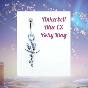 5/$10 | Tinkerbell Fairy Blue CZ Belly Ring
